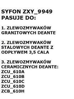 Deante Syfon do zlewozmywaka granitowego 1-komorowego - Space-Saver Deante Syfon do zlewozmywaka granitowego 1-komorowego - Space-Saver