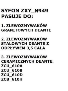 Deante Syfon do zlewozmywaka granitowego 1-komorowego - Space-Saver