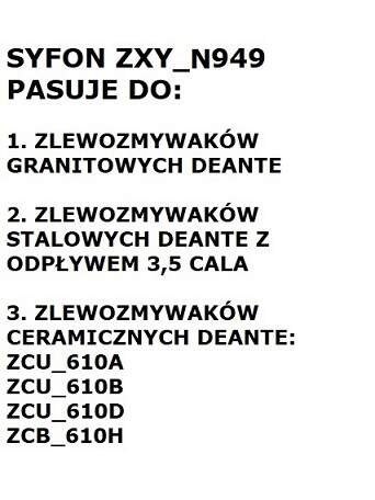 Deante Syfon do zlewozmywaka granitowego 1-komorowego - Space-Saver Deante Syfon do zlewozmywaka granitowego 1-komorowego - Space-Saver
