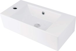 Deante Umywalka ceramiczna nablatowa/ścienna z miejscem na baterię - lewa