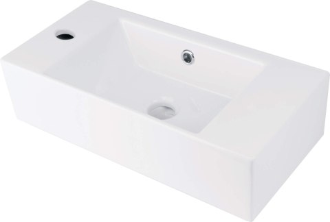 Deante Umywalka ceramiczna nablatowa/ścienna z miejscem na baterię - lewa Deante Umywalka ceramiczna nablatowa/ścienna z miejscem na baterię - lewa