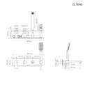 Hadsel Oltens Hadsel bateria wannowo-prysznicowa podtynkowa 4-otworowa grafit 34109400