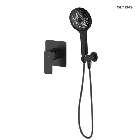 Hadsel Oltens Hadsel zestaw bateria prysznicowa podtynkowa ze słuchawką 3 funkcyjną Havis EasyClick czarny mat 36036300 Hadsel Oltens Hadsel zestaw bateria prysznicowa podtynkowa ze słuchawką 3 funkcyjną Havis EasyClick czarny mat 36036300