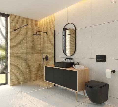 Hamnes Oltens Hamnes Stille miska wisząca WC PureRim czarna 42021300 Hamnes Oltens Hamnes Stille miska wisząca WC PureRim czarna 42021300