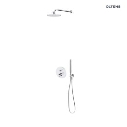 Hamnes Zestaw Oltens Hamnes bateria podtynkowa z deszczownicą 22 cm Atran i kompletem prysznicowym Ume chrom połysk 36615100