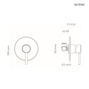 Molle Oltens Molle bateria prysznicowa podtynkowa kompletna nikiel 33100910