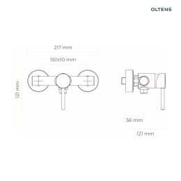 Molle Oltens Molle bateria prysznicowa ścienna miedź szczotkowana 33000610