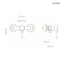 Molle Oltens Molle bateria prysznicowa ścienna nikiel 33009910