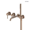 Molle Oltens Molle bateria wannowo-prysznicowa podtynkowa 4-otworowa miedź szczotkowana 34105610