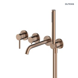 Molle Oltens Molle bateria wannowo-prysznicowa podtynkowa 4-otworowa miedź szczotkowana 34105610