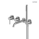 Molle Oltens Molle bateria wannowo-prysznicowa podtynkowa 4-otworowa nikiel 34105910