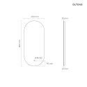 Nordlis Oltens Nordlis lustro 40x90 cm owalne z oświetleniem LED i systemem Klarglas 64113000