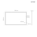 Nordlis Oltens Nordlis lustro 60x100 cm prostokątne z oświetleniem z przodu z matą grzewczą czarny 64106300