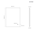 Nordlis Oltens Nordlis lustro 60x80 cm prostokątne z oświetleniem LED i systemem Klarglas 64115000
