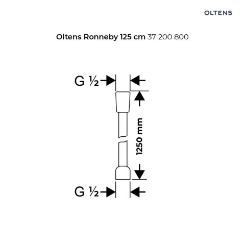 Ronneby Oltens Ronneby wąż prysznicowy 125 cm złoty 37200800
