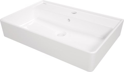 Deante Umywalka ceramiczna nablatowa/ścienna z miejscem na baterię - 61x41 cm Deante Umywalka ceramiczna nablatowa/ścienna z miejscem na baterię - 61x41 cm