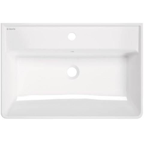 Deante Umywalka ceramiczna nablatowa/ścienna z miejscem na baterię - 61x41 cm Deante Umywalka ceramiczna nablatowa/ścienna z miejscem na baterię - 61x41 cm