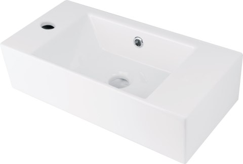 Deante Umywalka ceramiczna nablatowa/ścienna z miejscem na baterię - lewa