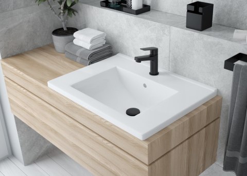 Deante Umywalka ceramiczna wpuszczana z miejscem na baterię - 60 cm Deante Umywalka ceramiczna wpuszczana z miejscem na baterię - 60 cm