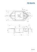 Deante Zlewozmywak granitowy 1.5-komorowy z ociekaczem - Space-Saver
