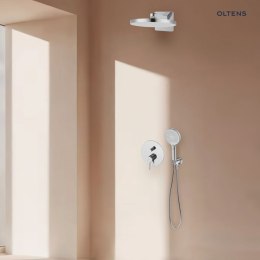 Molle Oltens Molle zestaw bateria wannowo-prysznicowa podtynkowa z deszczownicą Regna i słuchawką 3 funkcyjną Luva EasyClick chrom 360