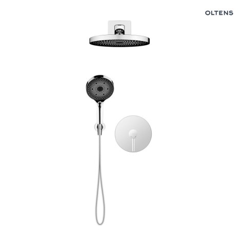 Molle Oltens Molle zestaw bateria wannowo-prysznicowa podtynkowa z deszczownicą Vann i słuchawką 3 funkcyjną Havis EasyClick chrom 360 Molle Oltens Molle zestaw bateria wannowo-prysznicowa podtynkowa z deszczownicą Vann i słuchawką 3 funkcyjną Havis EasyClick chrom 360