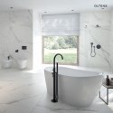 Bo Oltens Bo Walk-In ścianka prysznicowa 90 cm czarny mat/szkło przezroczyste 22001300