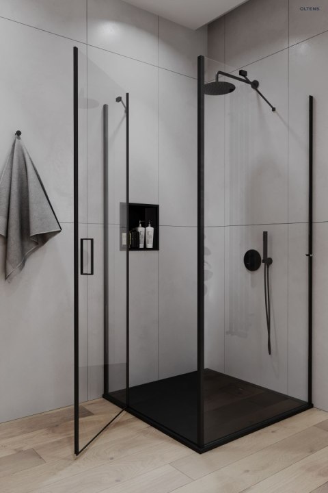 Grotta Oltens Grotta półka wnękowa 30x30x10 cm czarny mat 97000300