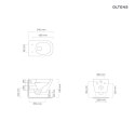 Hadsel Oltens Hadsel miska WC wisząca PureRim z powłoką SmartClean biała 42539000