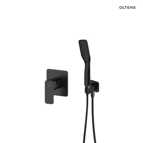 Hadsel Oltens Hadsel zestaw bateria prysznicowa podtynkowa ze słuchawką 1-funkcyjną Tinde czarny mat 36048300 Hadsel Oltens Hadsel zestaw bateria prysznicowa podtynkowa ze słuchawką 1-funkcyjną Tinde czarny mat 36048300