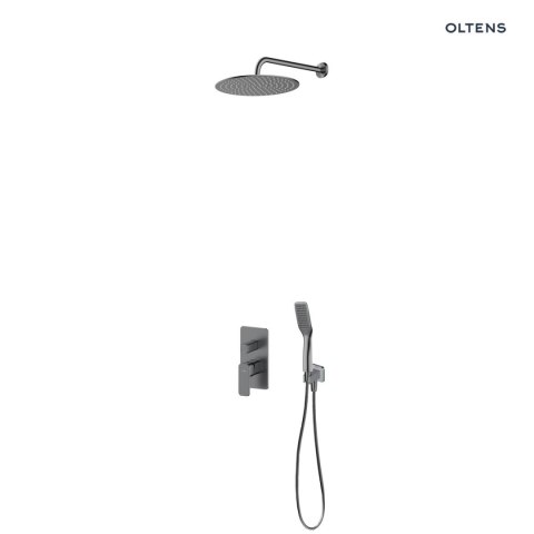 Hadsel Oltens Hadsel zestaw bateria wannowo-prysznicowa podtynkowa z deszczownicą Vindel i słuchawką 1-funkcyjną Tinde grafit 36042400 Hadsel Oltens Hadsel zestaw bateria wannowo-prysznicowa podtynkowa z deszczownicą Vindel i słuchawką 1-funkcyjną Tinde grafit 36042400