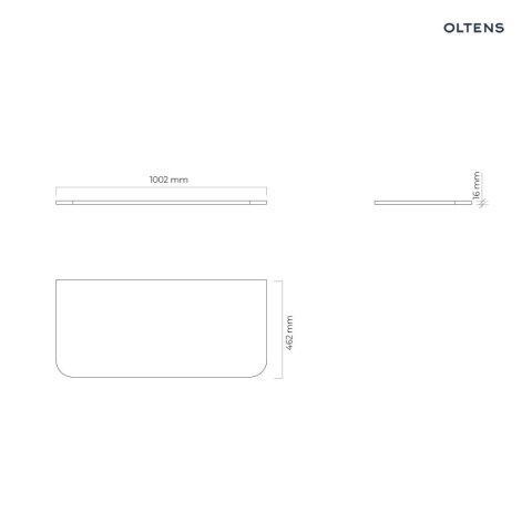 Hamnes Oltens Hamnes blat naszafkowy 100 cm czarny mat 63014300