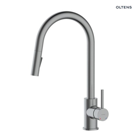 Litla Oltens Litla bateria kuchenna stojąca z wyciąganą wylewką grafit 35204400 Litla Oltens Litla bateria kuchenna stojąca z wyciąganą wylewką grafit 35204400