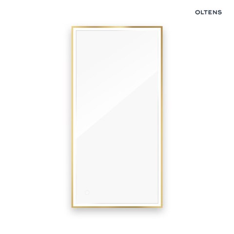 Nordlis Oltens Nordlis lustro 60x120 cm prostokątne z oświetleniem od tyłu z matą grzewczą złoty 64112800
