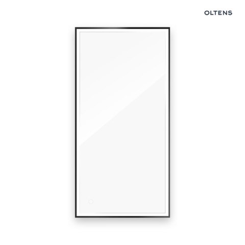 Nordlis Oltens Nordlis lustro 60x120 cm prostokątne z oświetleniem z przodu z matą grzewczą czarny 64107300