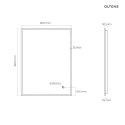 Nordlis Oltens Nordlis lustro 60x80 cm prostokątne z oświetleniem z przodu z matą grzewczą 64105000