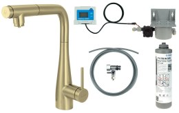 Deante Bateria kuchenna z zestawem do filtracji wody
 z wyciąganą wylewką