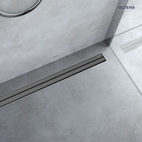 Langan Oltens Langan Slim odpływ prysznicowy liniowy 80 cm grafit połysk/grafit szczotkowany 30011400