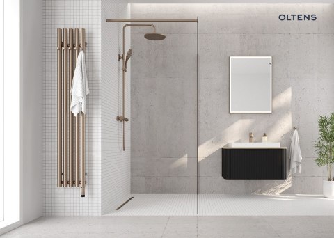 Langan Oltens Langan Slim odpływ prysznicowy liniowy 80 cm miedź połysk/miedź szczotkowana 30011610