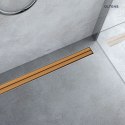 Langan Oltens Langan Slim odpływ prysznicowy liniowy 80 cm miedź połysk/miedź szczotkowana 30011610