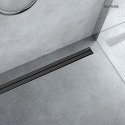 Langan Oltens Langan Slim odpływ prysznicowy liniowy 90 cm czarny/czarny mat 30012300