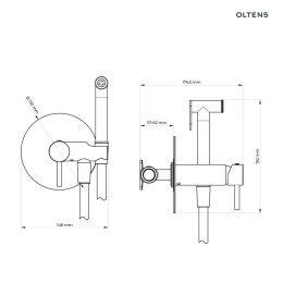Molle Oltens Molle bateria bidetowa podtynkowa nikiel 31100910