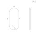 Nordlis Oltens Nordlis lustro 40x90 cm owalne z oświetleniem od tyłu z matą grzewczą miedź szczotkowana 64113610