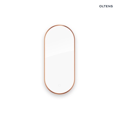 Nordlis Oltens Nordlis lustro 40x90 cm owalne z oświetleniem od tyłu z matą grzewczą miedź szczotkowana 64113610