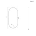 Nordlis Oltens Nordlis lustro 40x90 cm owalne z oświetleniem z przodu z matą grzewczą miedź szczotkowana 64103610