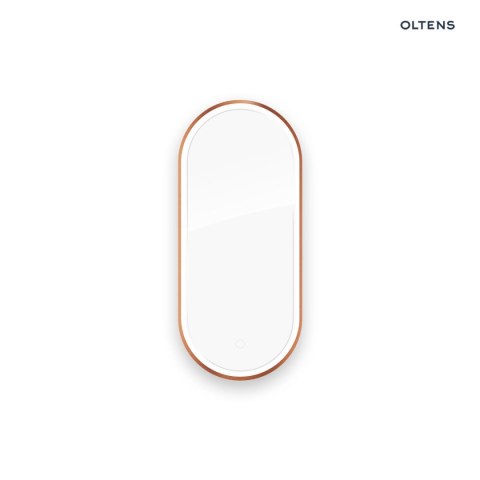Nordlis Oltens Nordlis lustro 40x90 cm owalne z oświetleniem z przodu z matą grzewczą miedź szczotkowana 64103610