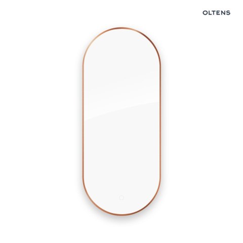 Nordlis Oltens Nordlis lustro 50x120 cm owalne z oświetleniem od tyłu z matą grzewczą miedź szczotkowana 64114610