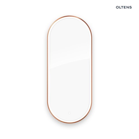 Nordlis Oltens Nordlis lustro 50x120 cm owalne z oświetleniem z przodu z matą grzewczą miedź szczotkowana 64104610