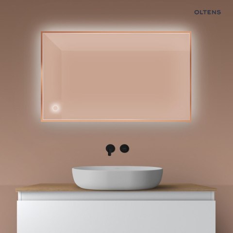 Nordlis Oltens Nordlis lustro 60x100 cm prostokątne z oświetleniem od tyłu z matą grzewczą miedź szczotkowana 64111610