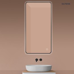 Nordlis Oltens Nordlis lustro 60x120 cm prostokątne z oświetleniem od tyłu z matą grzewczą czarny 64121300